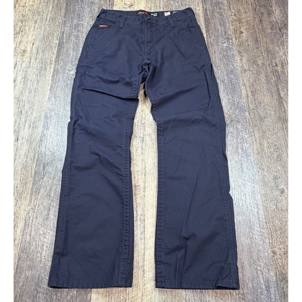 Ariat M4 FR Work Pants Mens 30x32 Navy Blue Relaxed Boot Cut Workhorse CAT 2